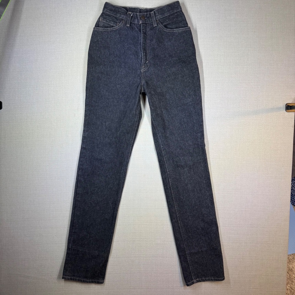 Vintage Levis Womens 26505-1159 High Waisted Straight Black Jeans Made in USA 25